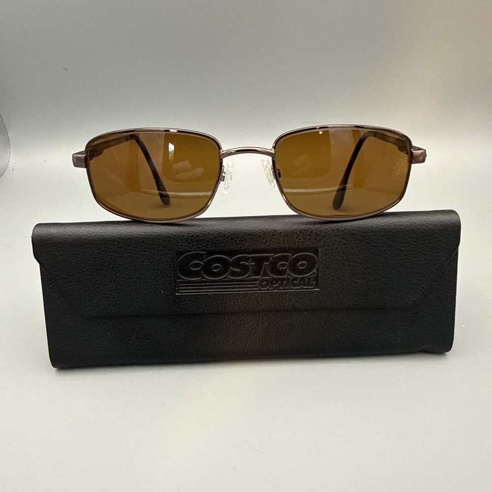 Kirkland Signature GABE Sunglasses FRAME ONLY BRN 51-18-140 Italy -includes Case